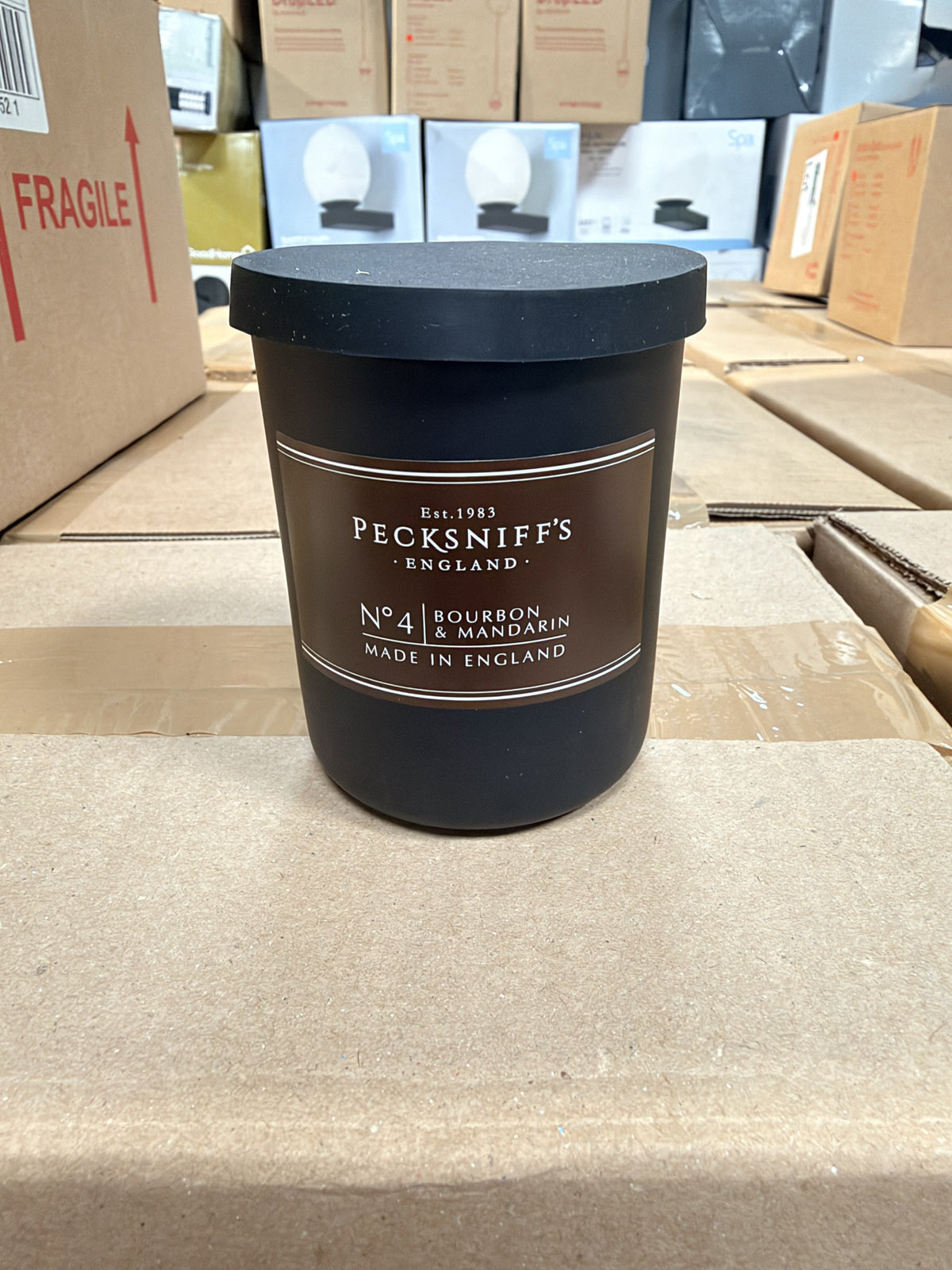 Pecksniff's No.4 Bourbon & Mandarin Candle 100g – Box of 10 (Brand New)