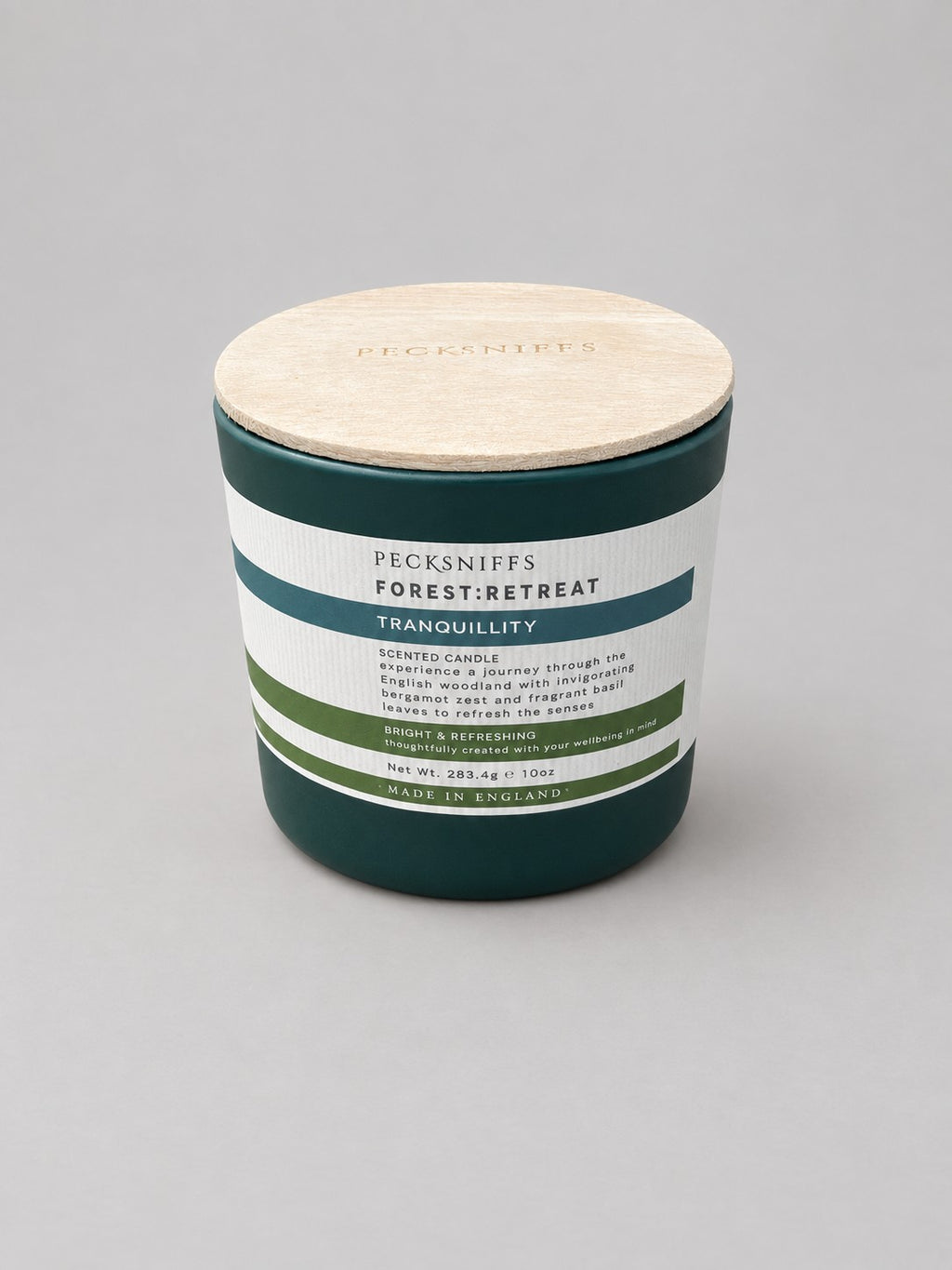 Pecksniff's Forest:Retreat Tranquillity 3-wick candle 283g – studio photo