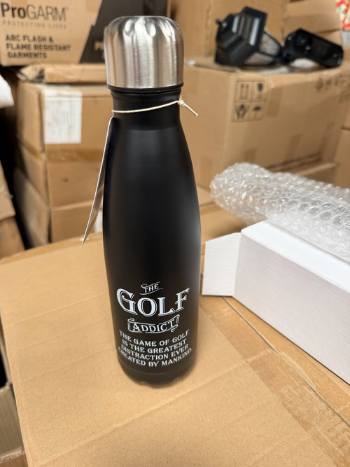 The Golf Addict bottle, actual stock photo in our warehouse