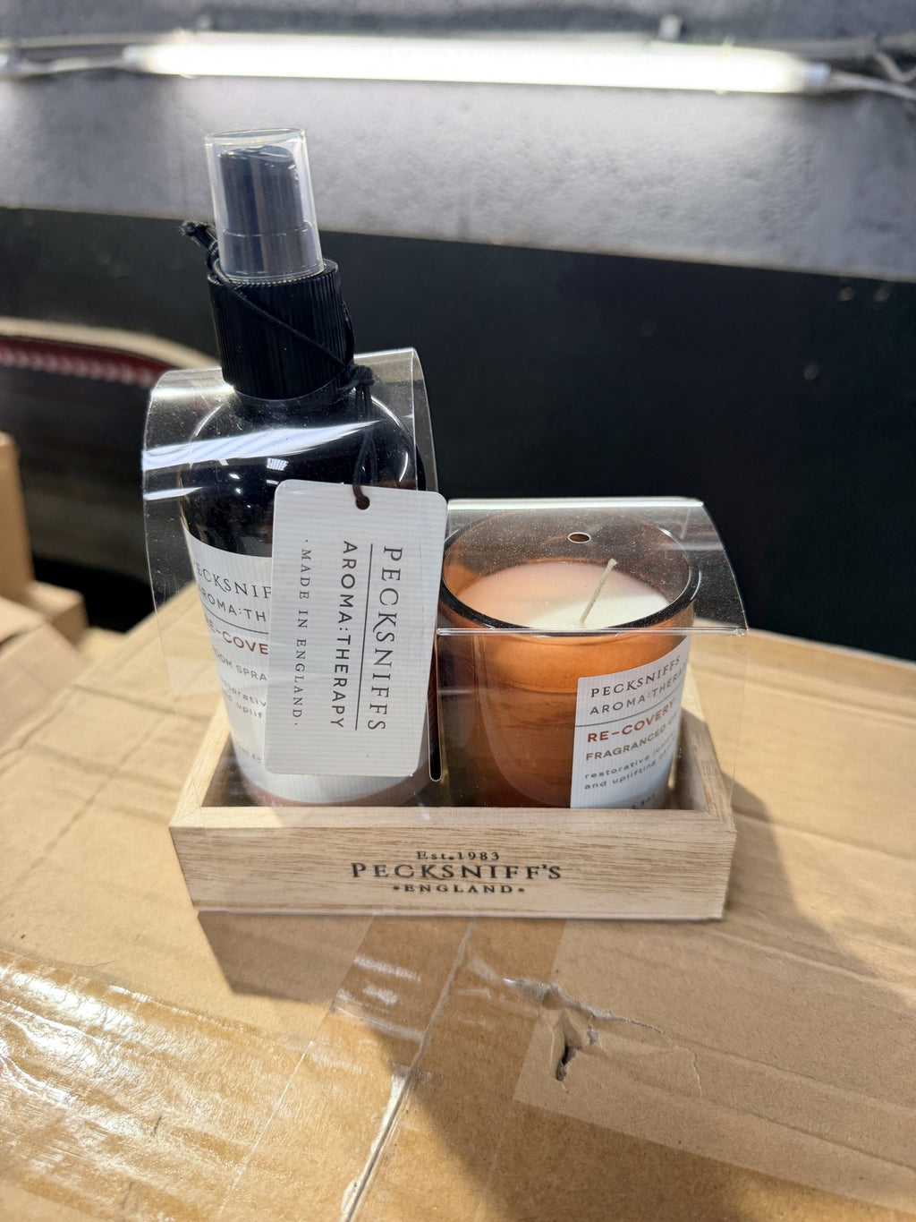 Pecksniff's Re-Covery gift set – real photo of stock