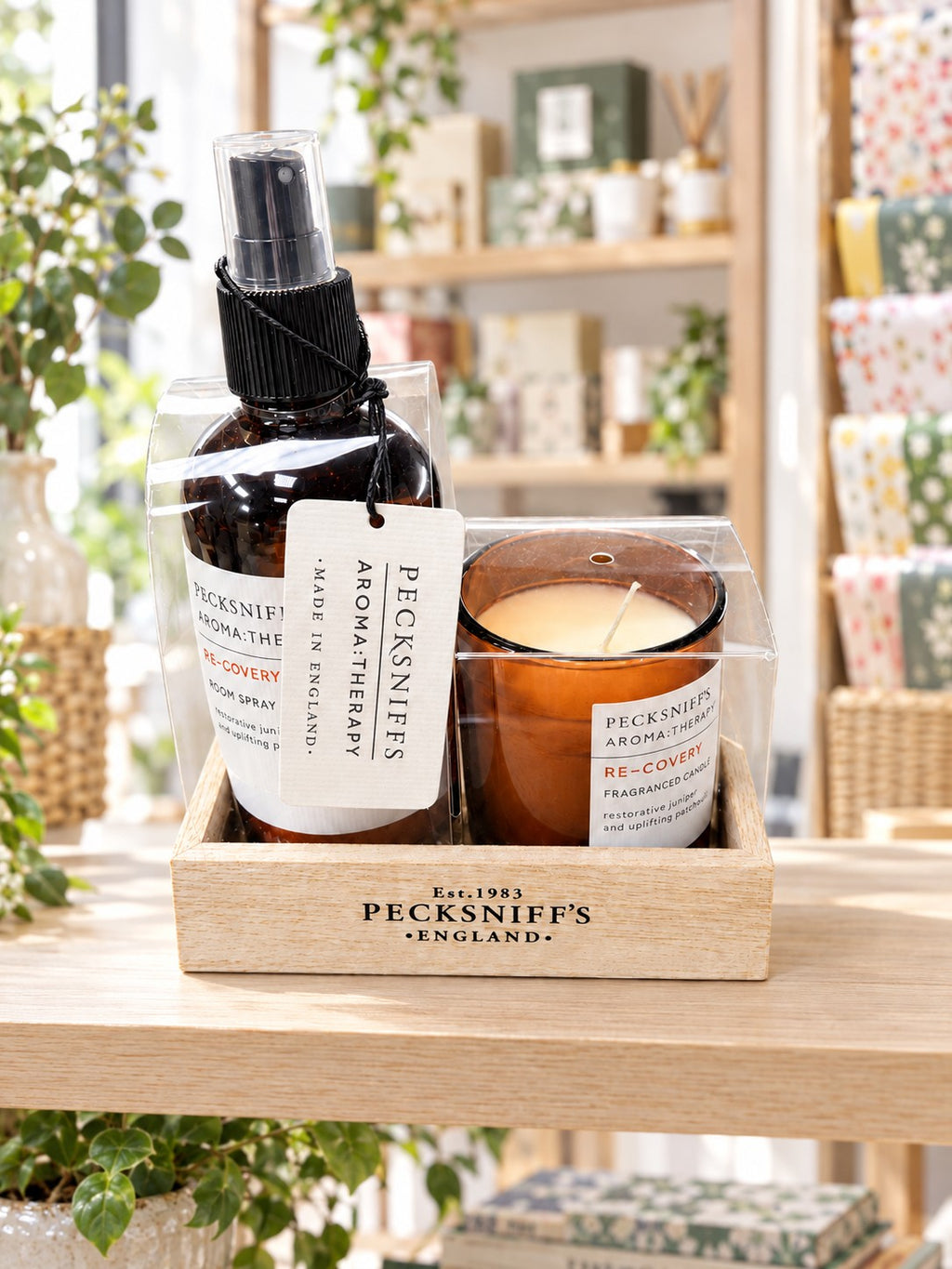 Re-Covery gift set on a gift-shop shelf (styled image)