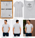 Built Different Heather Grey V-Neck T-Shirt – 3XL