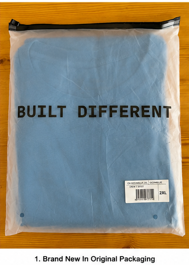 Built Different Ocean Blue Crew-Neck T-Shirt – 2XL