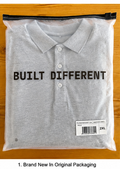 Built Different Heather Grey Polo Shirt – 2XL