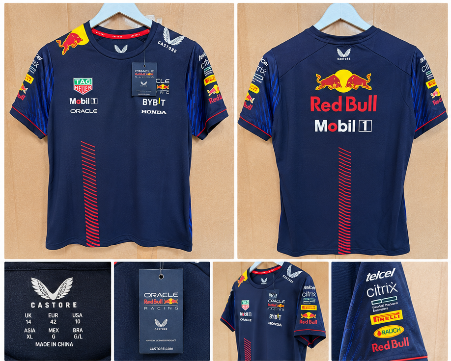 Castore Oracle Red Bull Racing Team T-Shirt – Women's UK 14 – garment and label photographs