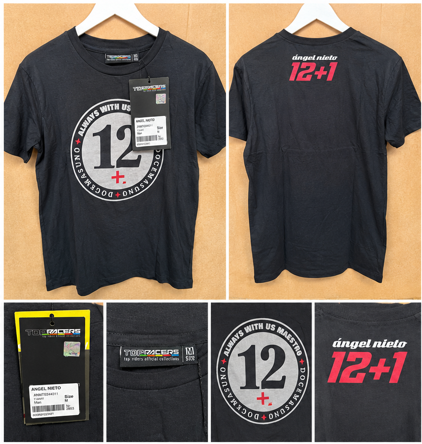 Ángel Nieto 12+1 Top Racers T-Shirt – Black, M
