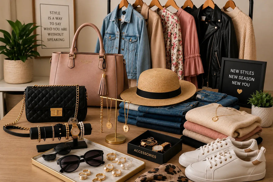 Clothing, bags, footwear and accessories