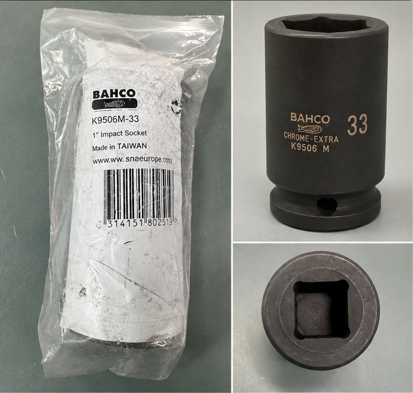 Bahco K9506M-33 Deep Impact Socket – 33mm, 1″ Drive — actual stock photograph