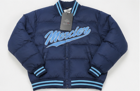 Mercier Varsity Puffer Jacket – Navy – Small