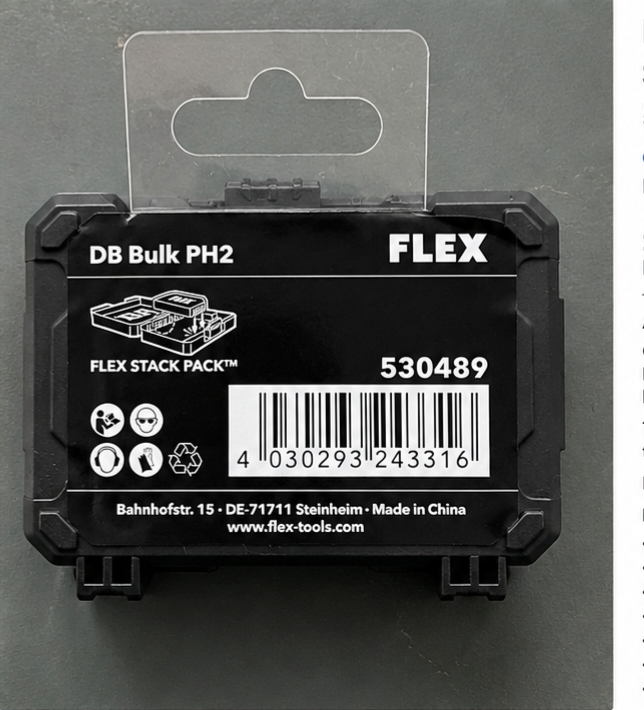 FLEX 530489 PH2 Screwdriver Bits – 25 × 25mm