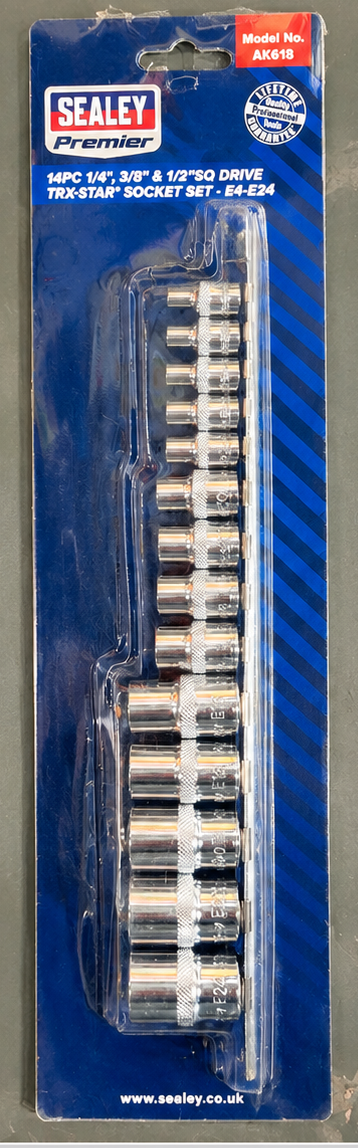 Sealey Premier AK618 External Torx Socket Set – 14 Pieces
