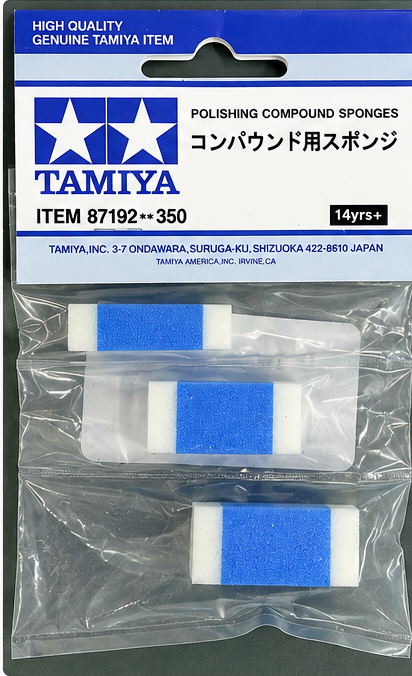 Tamiya 87192 Polishing Compound Sponges – Pack of 3
