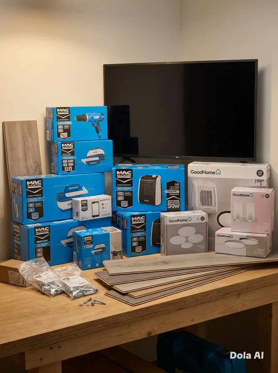 B&Q Customer Returns Pallet – Mixed Lighting, Power Tools, Homeware & Garden (up to 100 items)